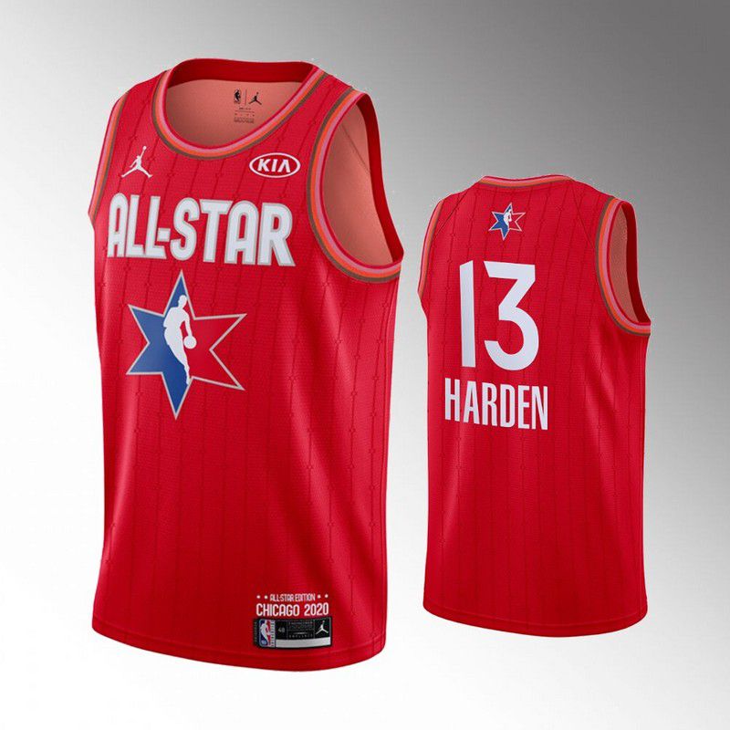 Men Houston Rockets #13 Harden Red 2020 All Star NBA Jerseys->houston rockets->NBA Jersey